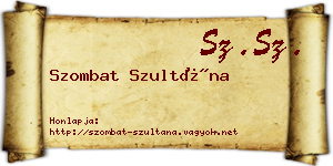 Szombat Szultána névjegykártya
